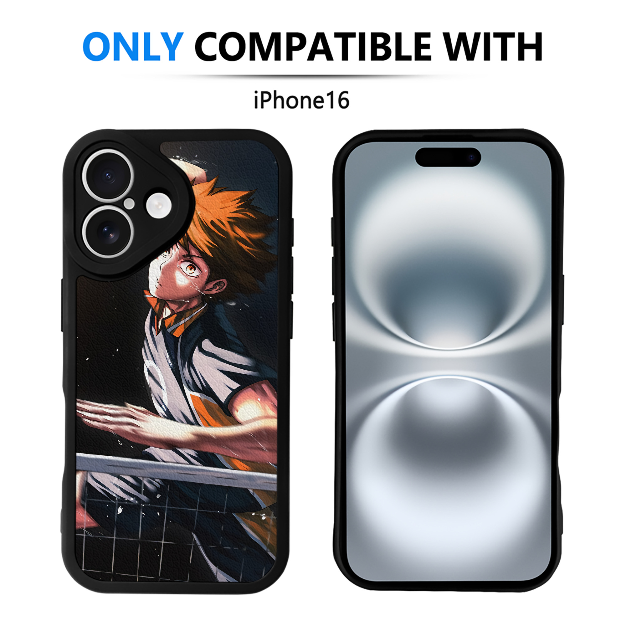 （画像用） ハイキュー!! Haikyu!! 【iPhone 16シリーズ対応】シリコンスマホケース（レザー調） 材質：シリコン